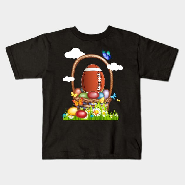 Funny Football Egg Easter Kids T-Shirt by suttonouz9